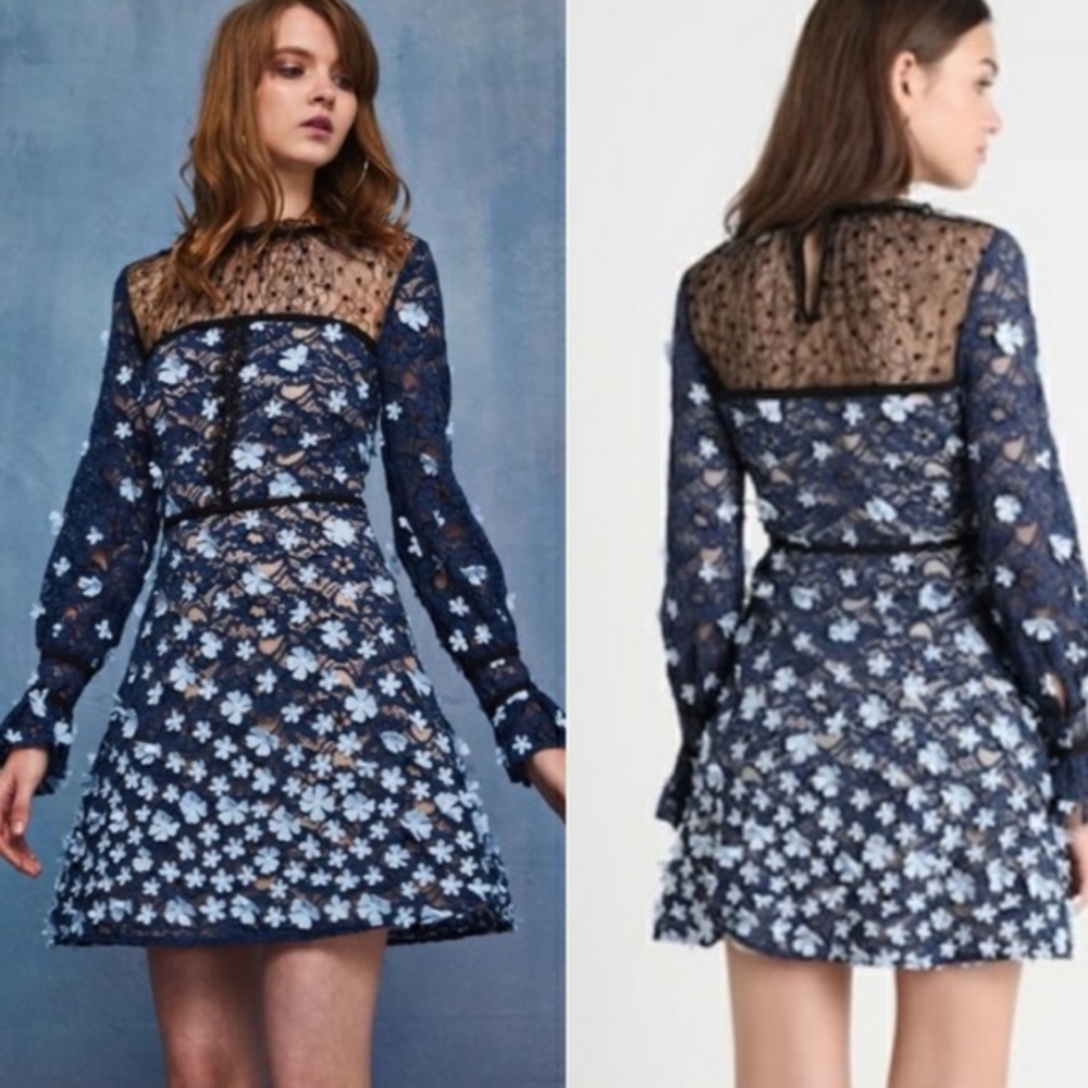 NWT Anthropologie Foxiedox Felicia Floral Lace Dress